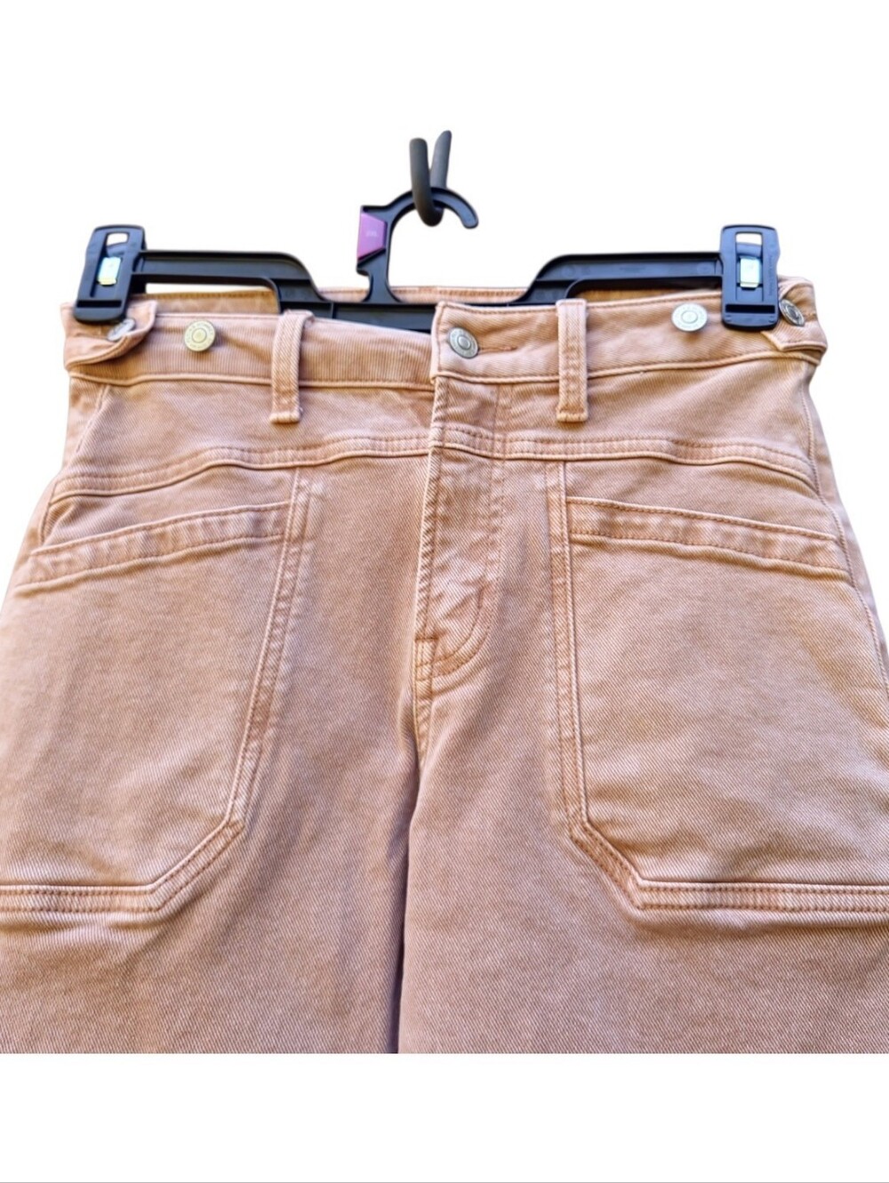Dayna Flying Monkey Jeans Brown Sugar 24 Utility Pockets High Waist Straight - Picture 4 of 7